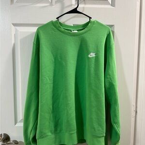 Nike Men's Vibrant Green Crewneck Sweater